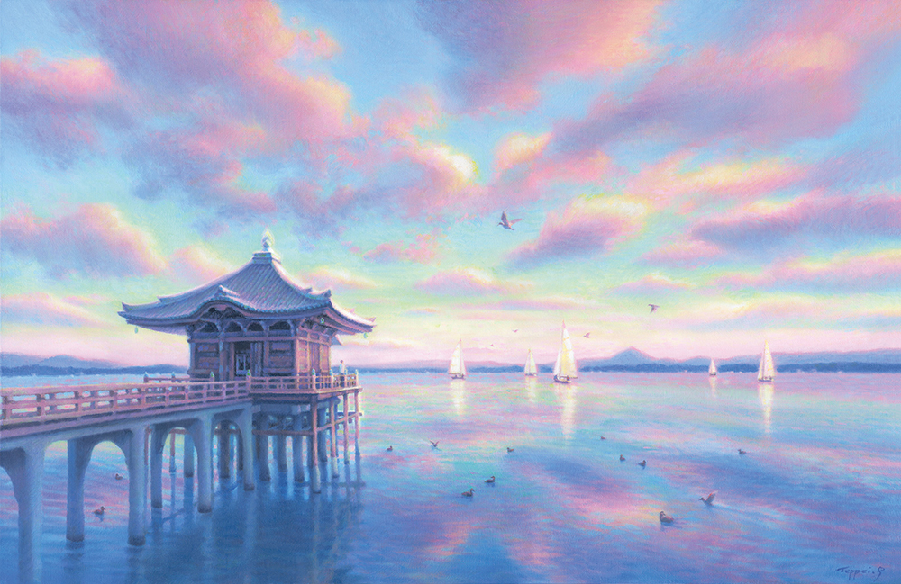 絵画 trip 88グラフ ミニ 金閣寺幻想 水彩スケッチver/ 東京幻想（直筆