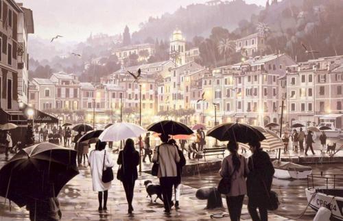雨のポルトフィーノ　Portofino